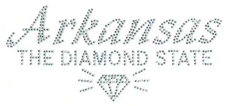 Arkansas The Diamond State - Iron-on SnappyBling
