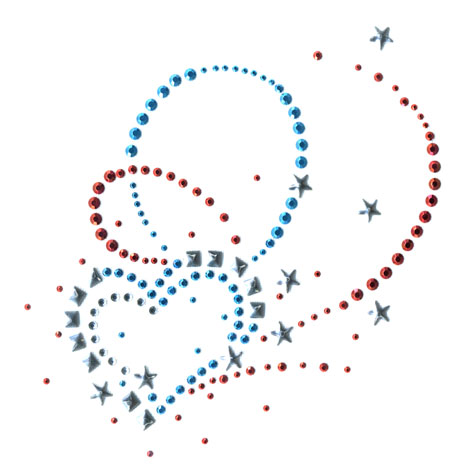 Patriotic Bursting Heart