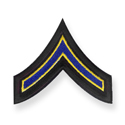 Black w/Royal Blue & Gold Stipes