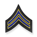 Black w/Royal Blue & Gold Stipes
