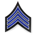 Black w/Royal blue & white stripes