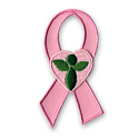 Pink Ribbon w/ Green Angel