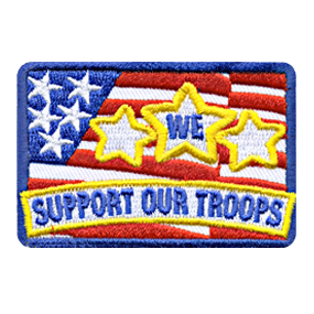 We Support Our Troops Fun Patch