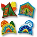 Set of Seasonal Camping Tabs