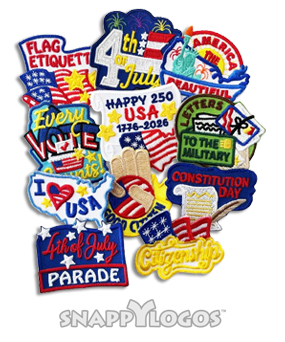 Red, White & Blue Fun Pack (11 Patches)
