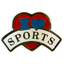 I Love Sports Pin