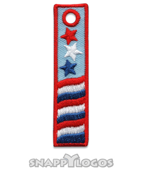 Stars & Stripes Tag with Clip